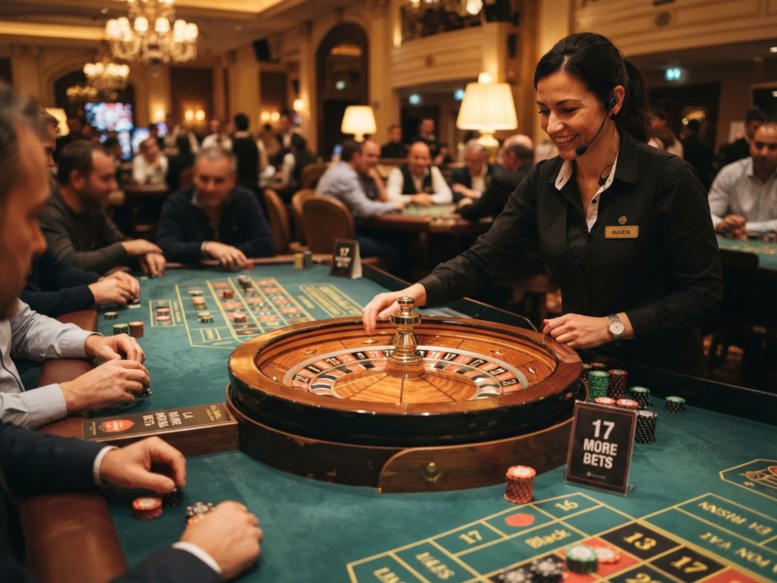 Roue de roulette de casino en direct
